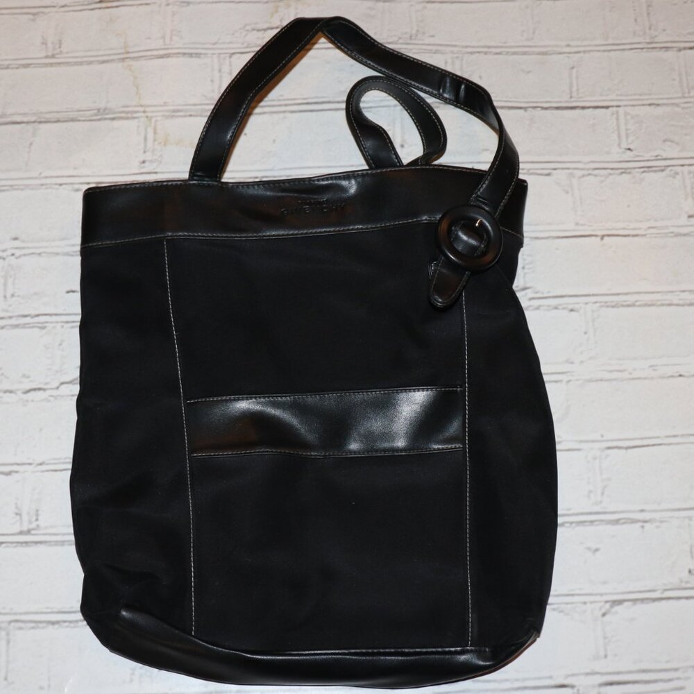 🖤 Parfums Givenchy Black Tote · 15x14" A sleek, structured tote with leather